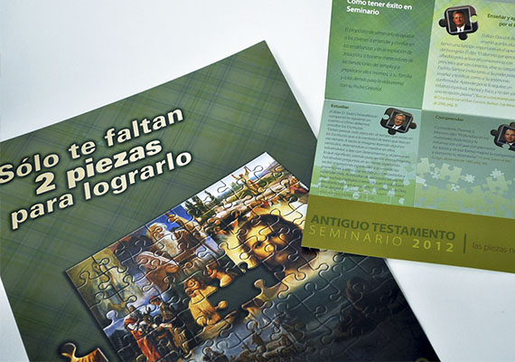 Conjunto de afiche y folleto para curso de religión Sistema Educativo de la Iglesia, La Iglesia de Jesucristo de los Santos de los Últimos Días.
