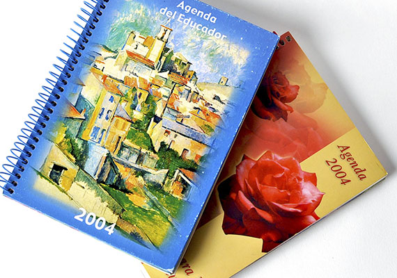 Diseño de agendas a todo color, varios años, para editorial Bonum.
