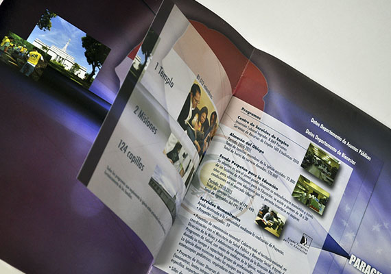 Diseño y producción de brochure con información referente a la Iglesia en los países de Argentina, Paraguay y Uruguay, para La Iglesia de Jesucristo de los Santos de los Últimos Días.